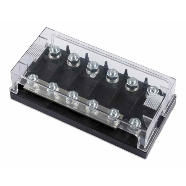 Victron 6-way mega fuse holder plus busbar and transparent cover